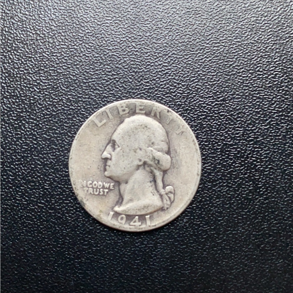 1941 Washington Quarter Coin - Silver Tone